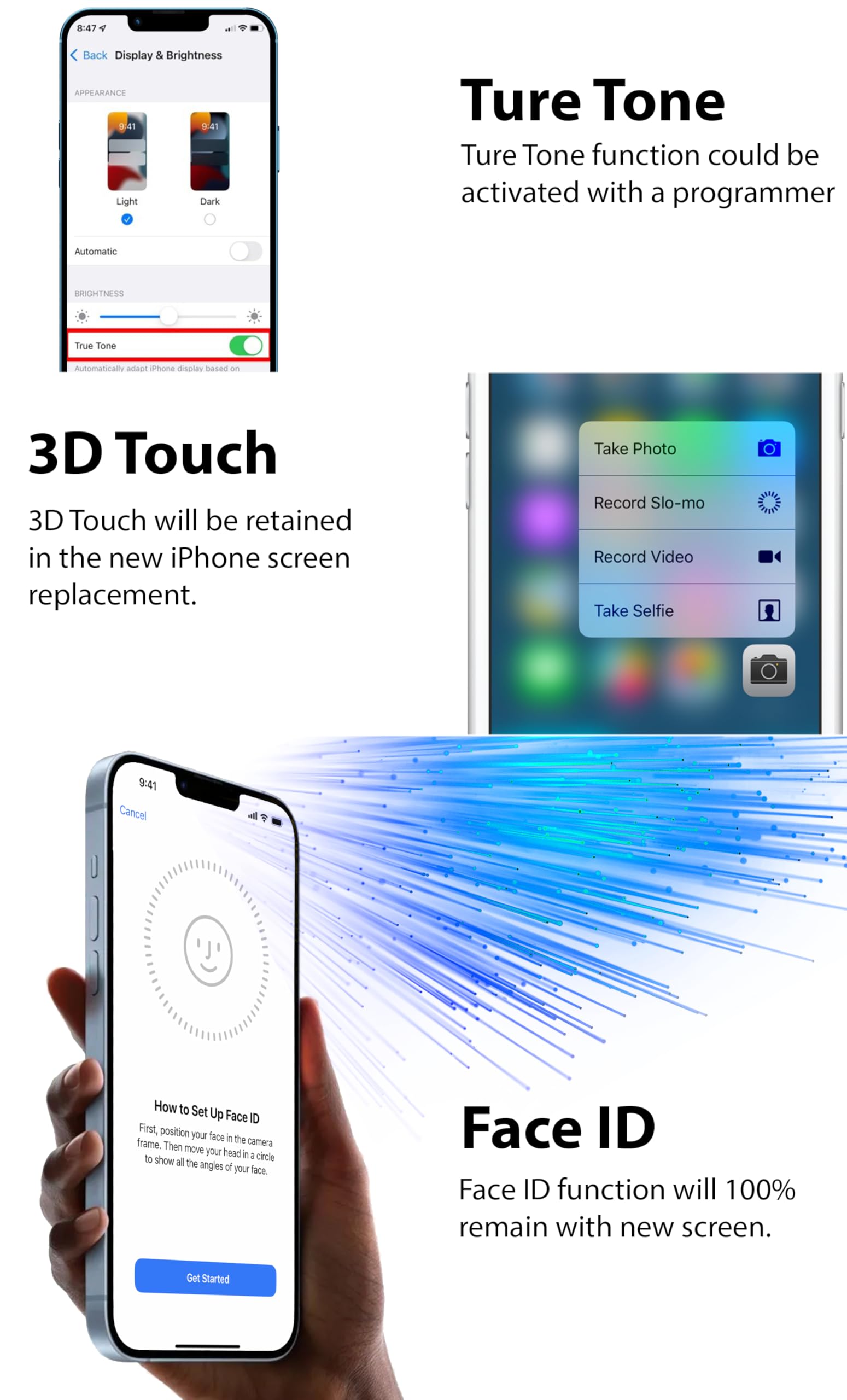 Amazon.com: Ayake for iPhone 13 Pro Screen Replacement, 6.1