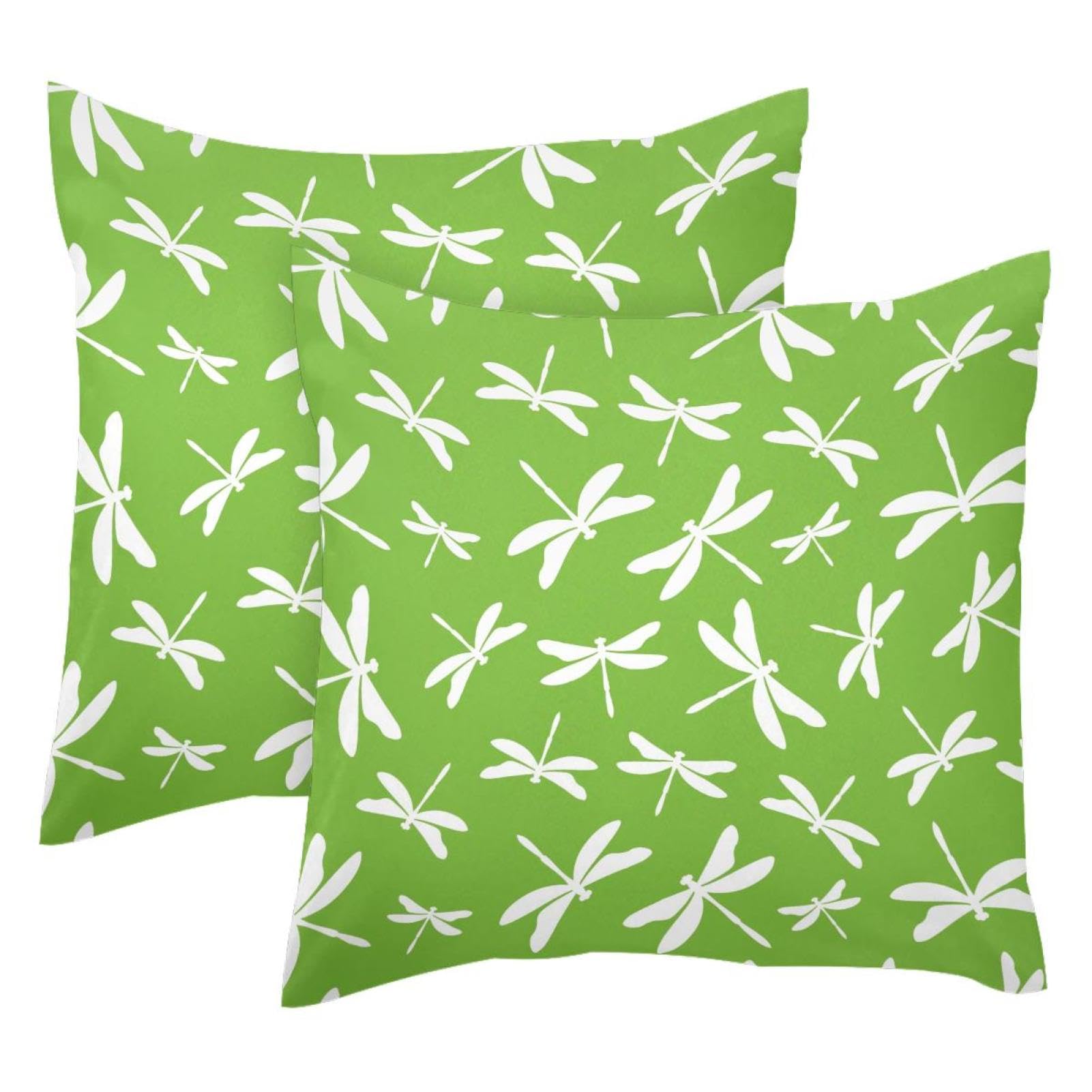 Housse de coussin libellule lot de 2 pour décorer le salon