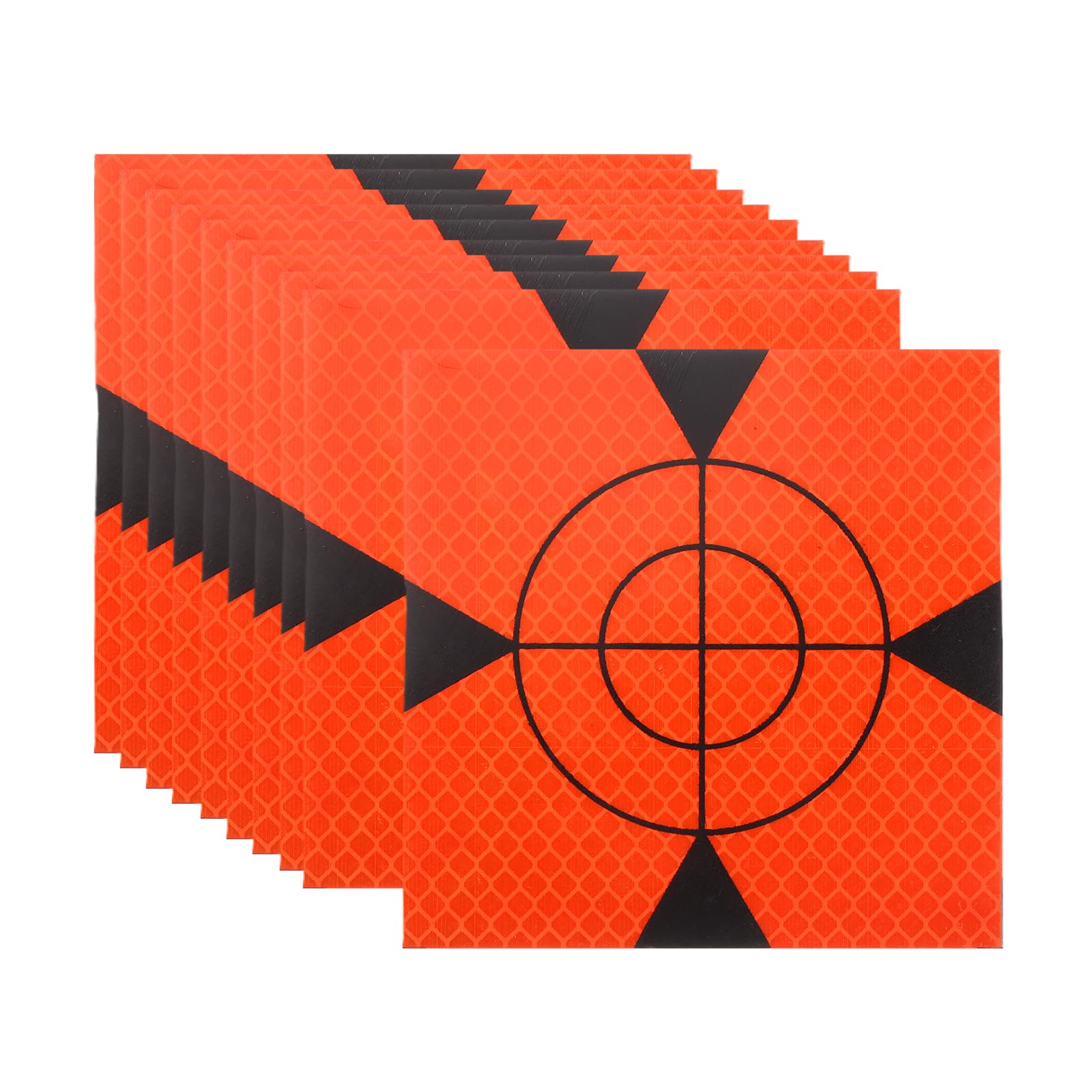 PATIKIL Survey Reflector Target (100x100mm, Red)(10 Pcs) Self-Adhesive Reflective Sheet Surveying Target Mark Tape, Suit for Total Station/Ship Inspection/Tunnel Measure