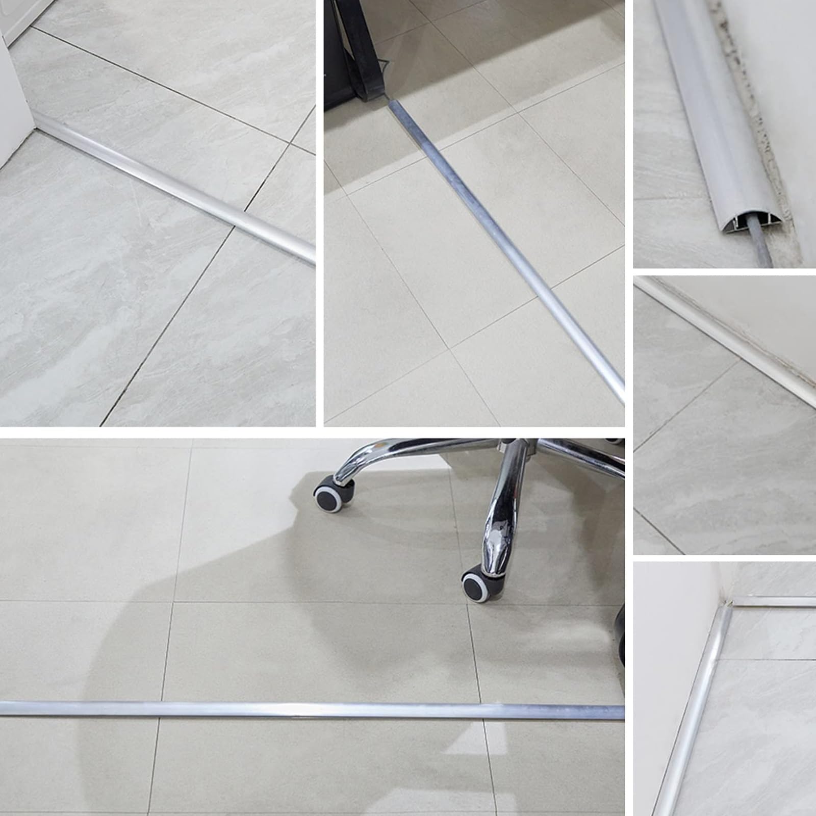 calpestabile passacavi Canalina Per Cavi In ​​PVC Effetto Legno Da 50, 100, 150, 180 Cm Di Lunghezza, 1, 2, 5, 10 Pezzi, Copricavo Bianco Per Casa, Ufficio,(10 PCS,L x Outer Width 180cm x 22mm)