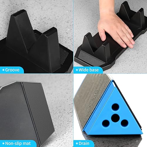 Miniatura 7 de DMD Afilador de cuchillos de piedra de afilar de diamante, grano grueso de 3 lados 150 | Medio 325 | Extrafino 1200, piedra de afilado de placa de