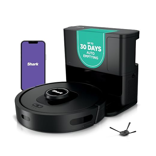 Shark AV2501S AI Ultra Robot Vacuum, with Matrix Clean, Home Mapping, 30-Day Capacity HEPA Bagless Self Empty Base, Perfect for Pet Hair, Wifi, Dark Grey