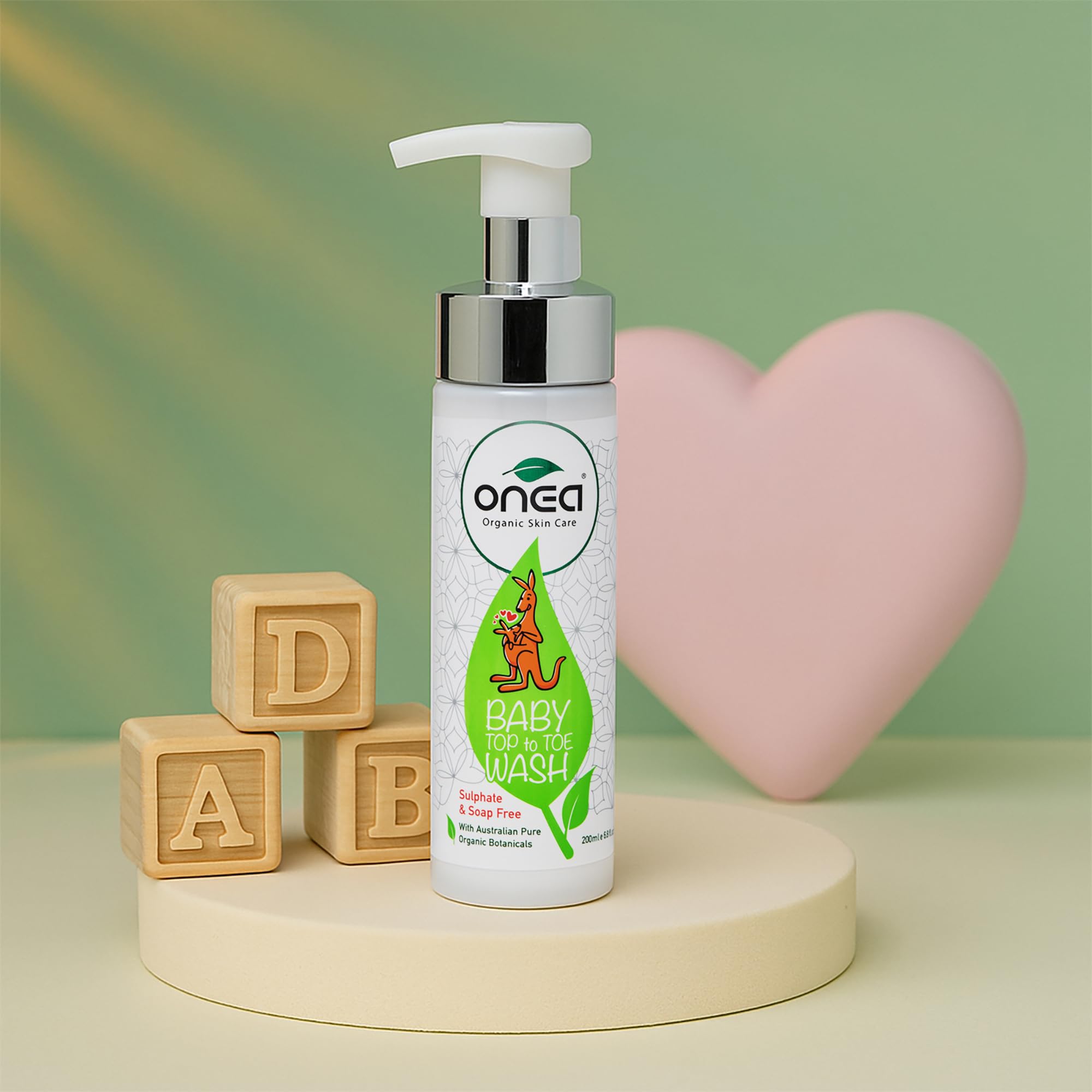Onea - Lavado natural para bebé: jabón de cabeza a pie, hipoalergénico y sin parabenos, lavado corporal y champú, seguro para bebés con vitamina E, 17,3 ml