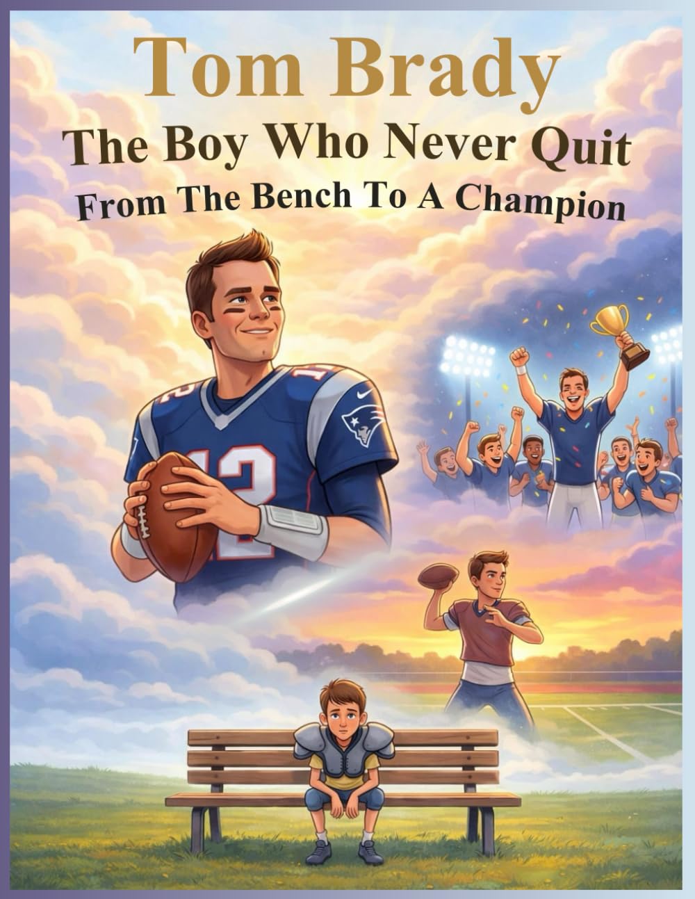 Tom Brady: The Boy Who Never Quit From the Bench to a Champion: An Inspiring American Football Story for Kids About a Young Quarterback Who Never Gave Up