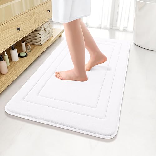 Miniatura 105 de Arotive Tapete de baño de espuma viscoelástica de 30 x 20 pulgadas, ultra suave y absorbente, lavable a máquina, cómodo tapete de baño para suelo