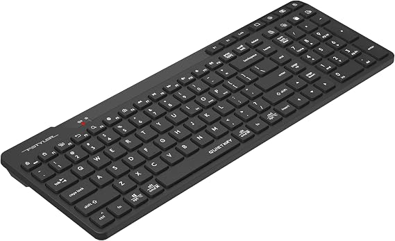 A4tech Bluetooth & 2.4G Rechargeable Keyboard (FBK27C AS) - Dual Connectivity, QuietKey Technology, Multi-Device Pairing, Ultra-Slim Keycaps, for Windows, Mac, iOS, Android