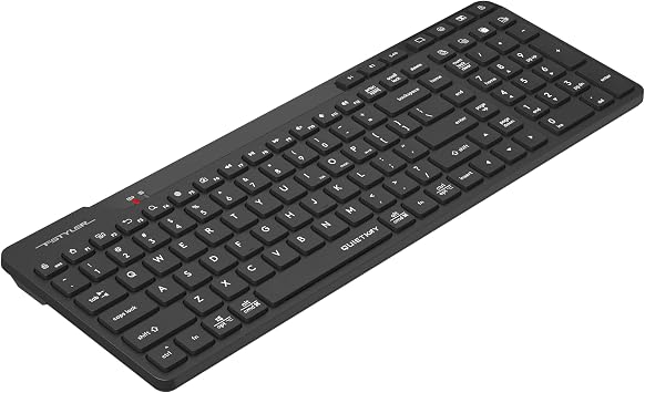 A4tech Bluetooth & 2.4G Rechargeable Keyboard (FBK27C AS) - Dual Connectivity, QuietKey Technology, Multi-Device Pairing, Ultra-Slim Keycaps, for Windows, Mac, iOS, Android