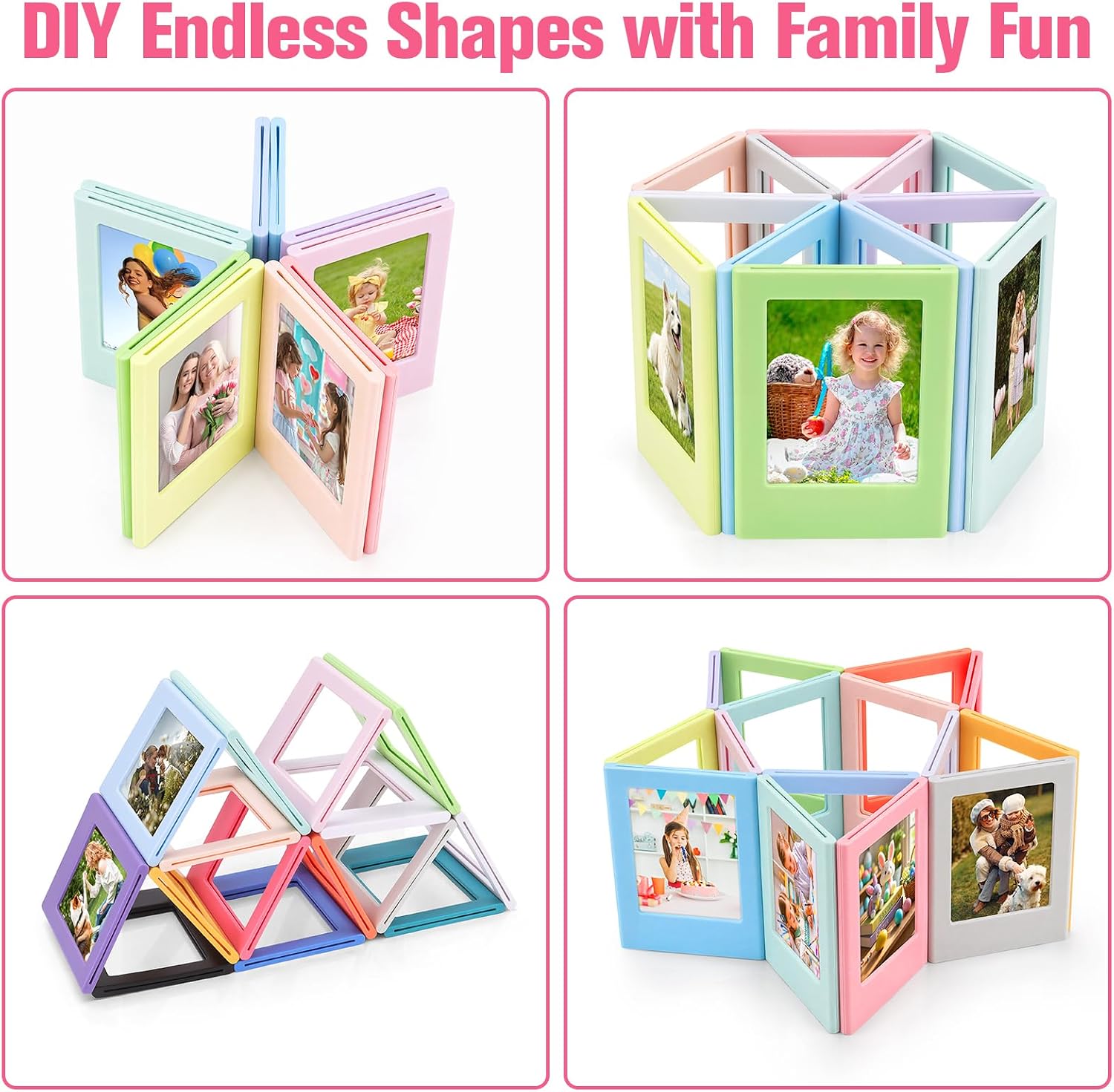 10 Pack Magnetic Photo Frames for Polaroid Fujifilm Instax Mini, Multicolor