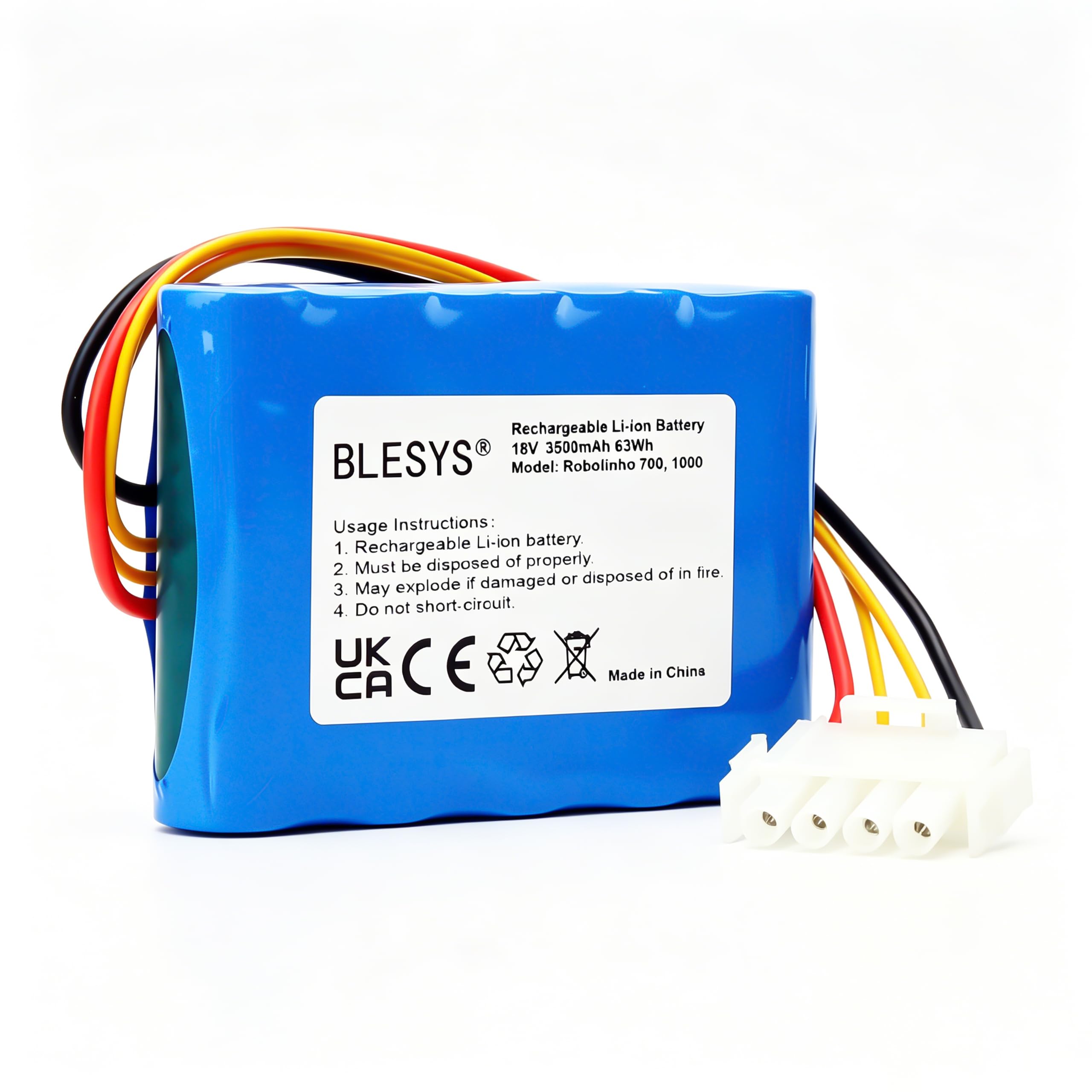 BLESYS 18 V 3500 mAh Replacement Battery for Robotic Lawnmower, Li-Ion Battery Compatible with AL-KO Robolinho 500 I, 500 E, 500 W 700 I, 700 E, 700 W, 800 W, Replacement for AL-KO 442175, 442632