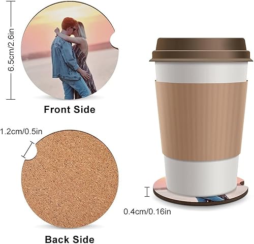 Miniatura 5 de Posavasos personalizados para automóvil con logotipo, foto, texto, posavasos personalizados para automóvil, antideslizantes, a prueba de humedad,