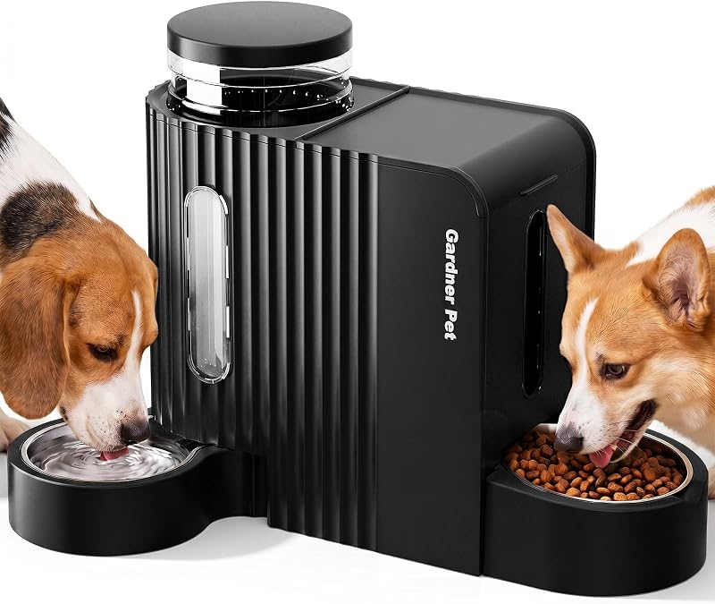 Comedouro Automático para Gatos com Bebedouro por Gravidade e Tigelas de Aço Inoxidável Gardner Pet HK400