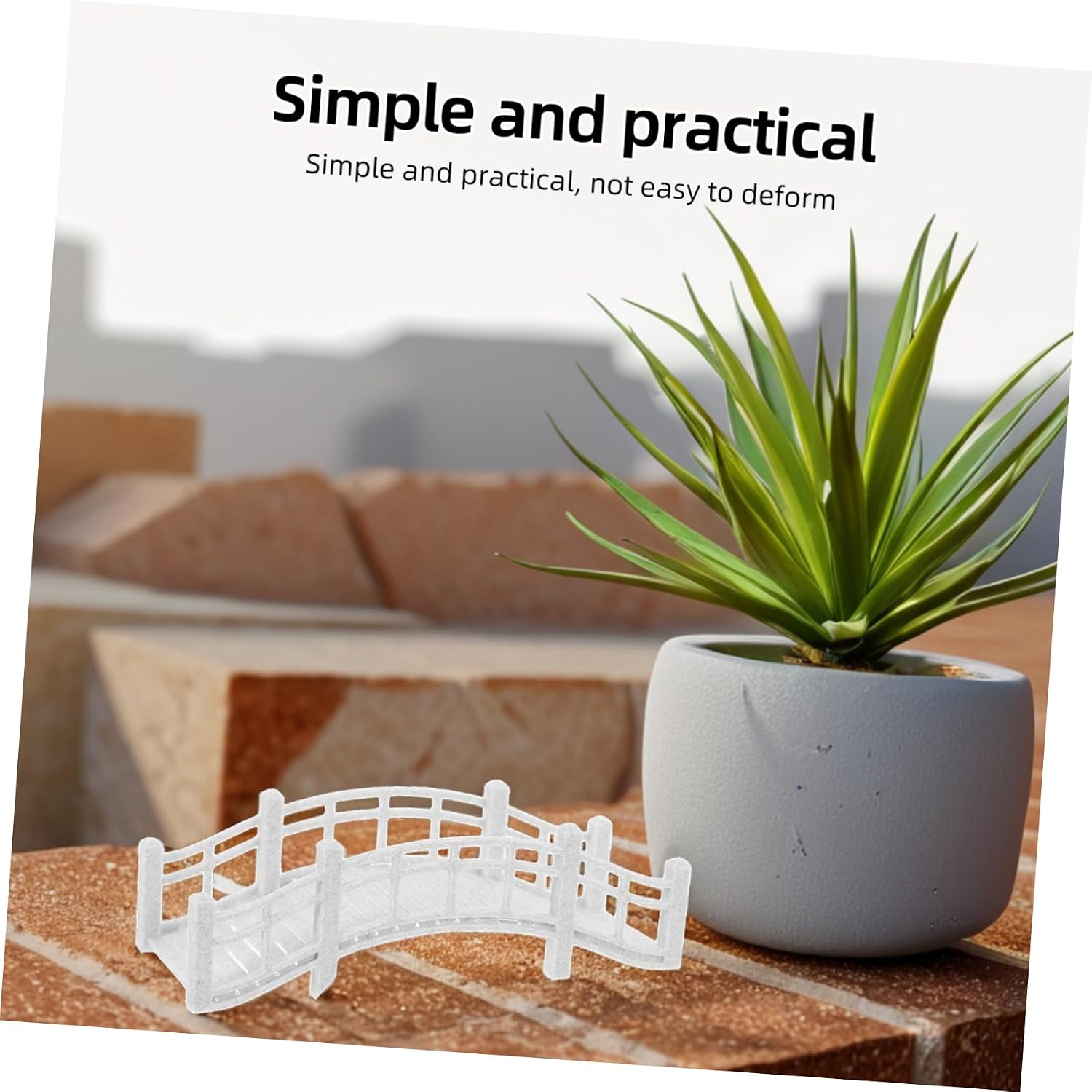 Vintage Miniature Garden Bridge Model Micro Landscape Bridge Decor for Outdoor Patio Fairy Garden