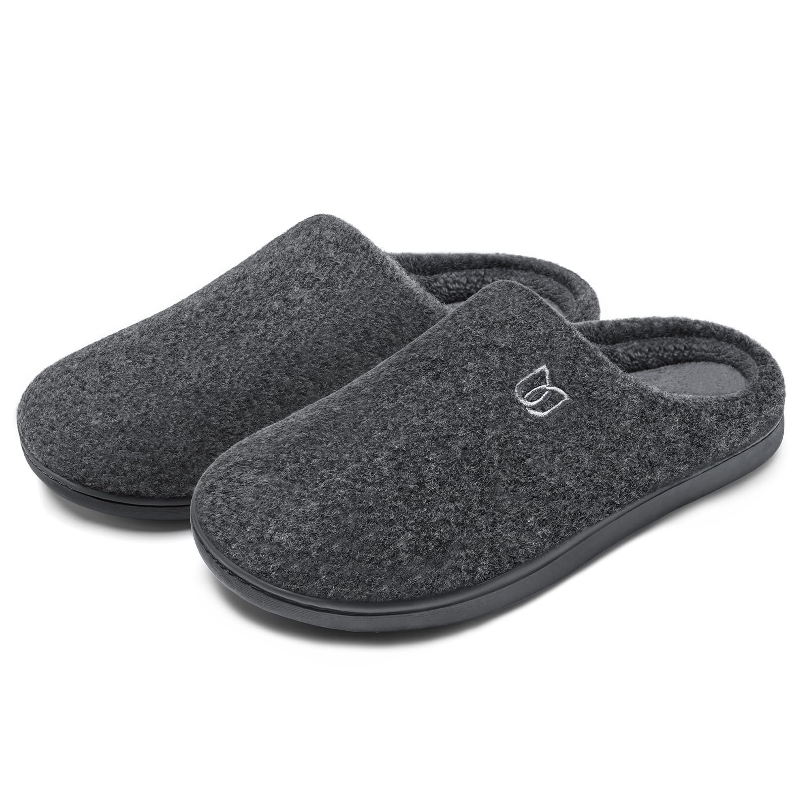 WateLves Filzpantoffeln Herren Hausschuhe Pantoffeln im Herbst und Winter Slipper Unisex mit Rutschfest Sohle Filzlatschen