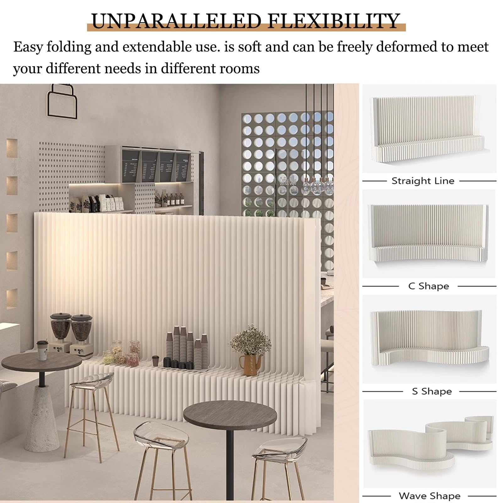 Divisori per ambienti, Schermo divisorio pieghevole portatile for interni for ufficio(6.56x9.84ft)