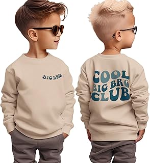 Big Brother Sweatshirt Toddler Baby Boy Cool Big Bro Club Shirts Announcement Pullover Long Sleeve Fall Tops