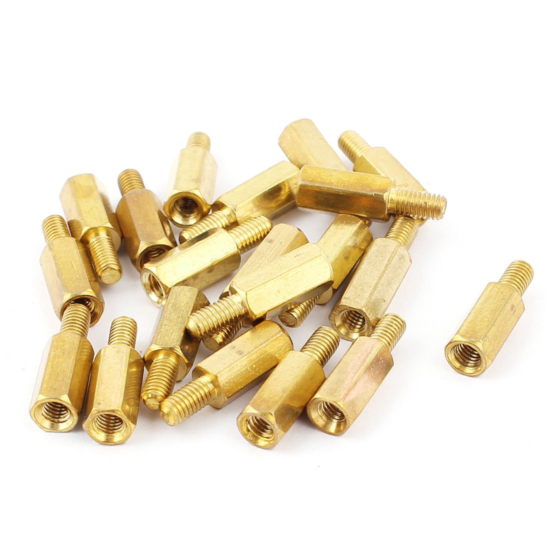 Aexit 20Pcs (PCB board) M3 10mm+6mm Male to Female Brass Hex Standoff Spacers Pillars Nuts for (62ry93qf92) PCB Motherboard-picture-21