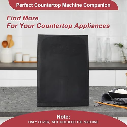 Miniatura 6 de Funda para freidora de aire para freidora de aire pequeña de 2 a 5 cuartos de galón, cubierta impermeable y a prueba de polvo, color negro