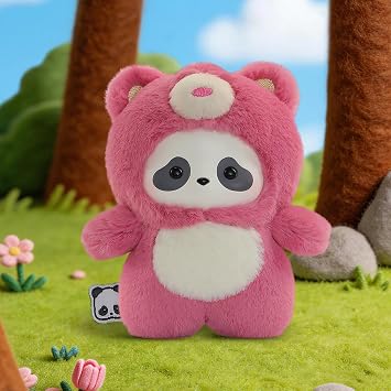52TOYS Panda Roll The Zoo in Hands Series Plush Keychain Blind Box Stuffed Animal Plush Toy with Soft and Adorable Design, 1PC Perfect for Cuddling, Display, Ideal Gift for Panda Enthusiasts