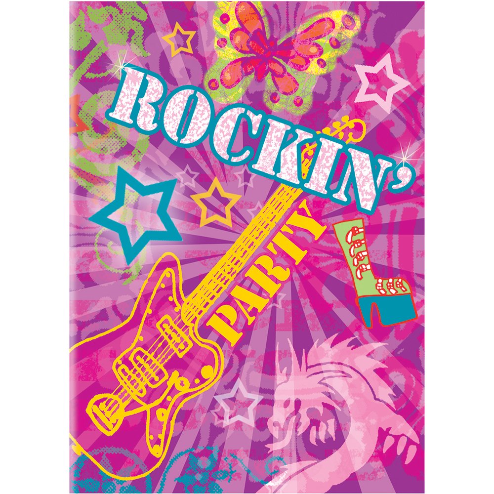 Cartons d'invitation Rock On Girls lot de 8 pour planifier une fête sans stress
