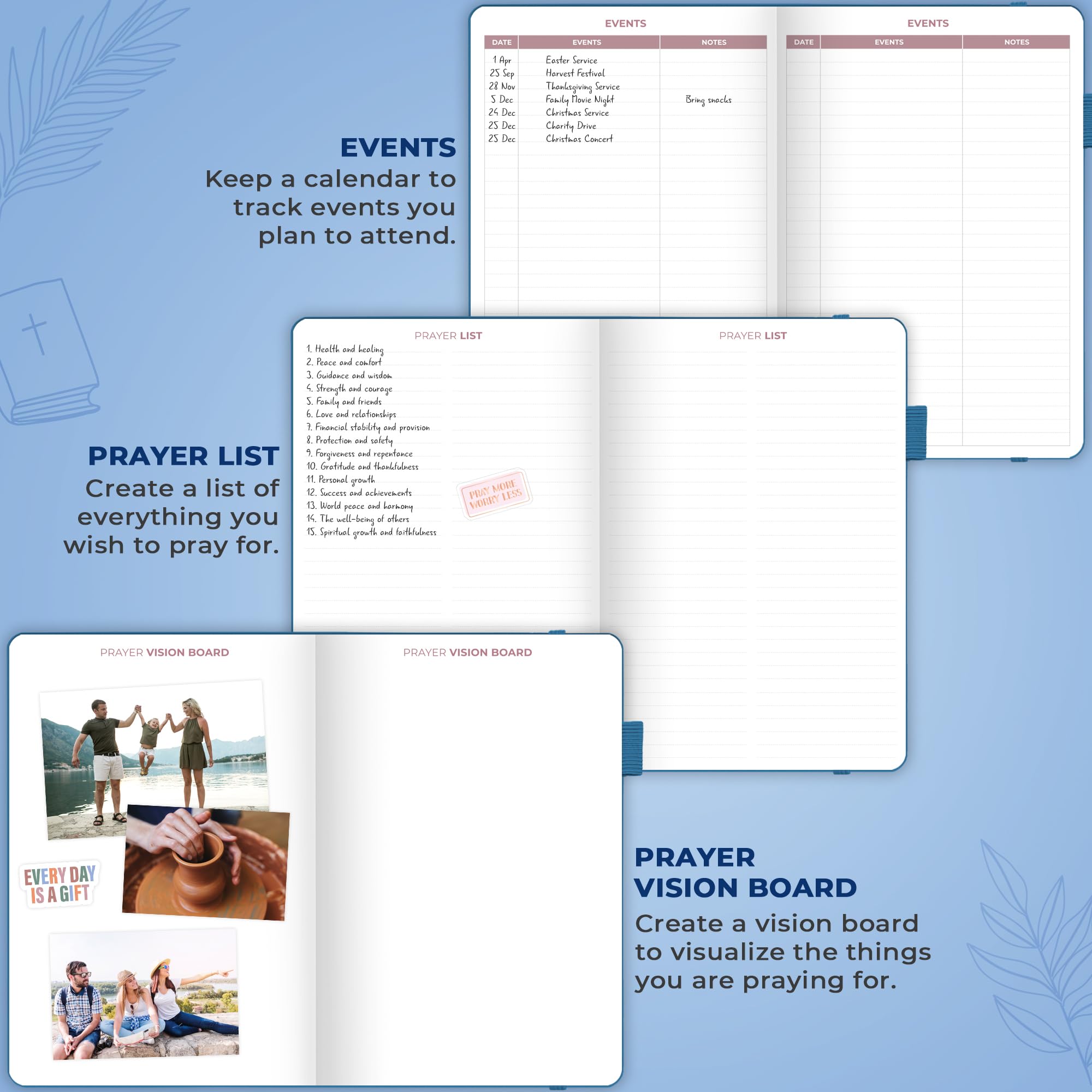 Clever Fox Daily Faith Journal, Guided Prayer, Gratitude & Bible Study Notebook - Image 4