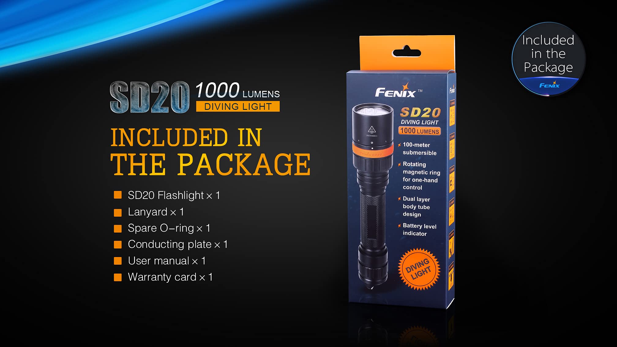 Amazon | FENIX(フェニックス) SD20 XM-L2 LED ダイビングライト 明る