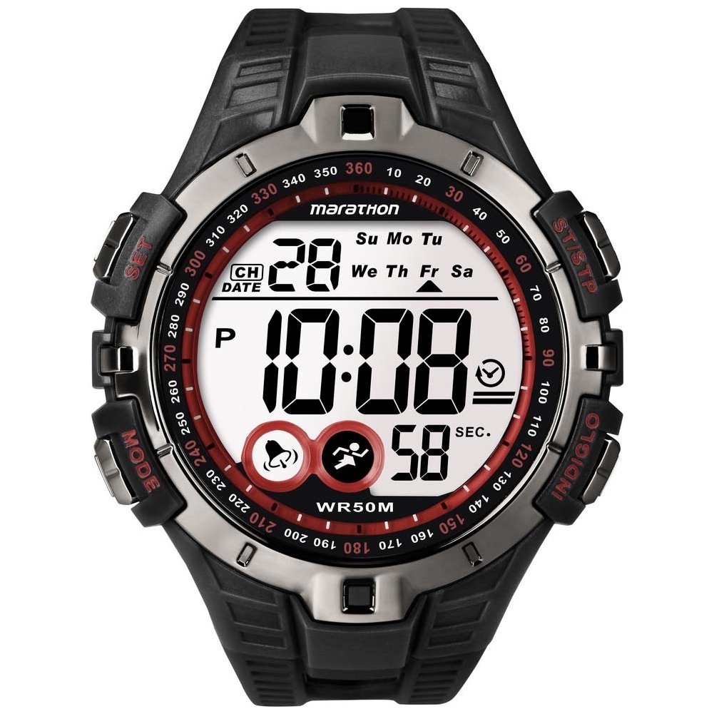 Timex Mens Quartz Watch, Digital Display And Resin Strap