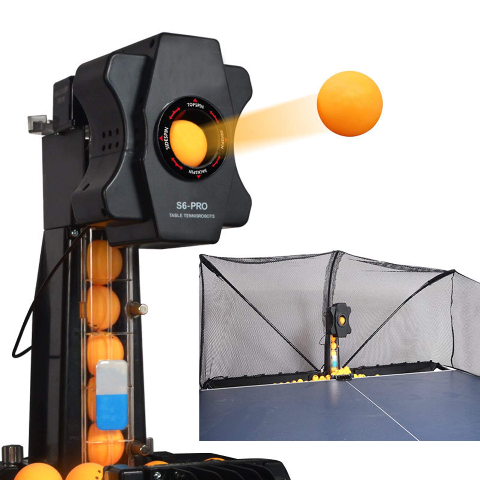 Amazon.co.jp: 卓球ロボットマシン、卓上ピンポンポロボット