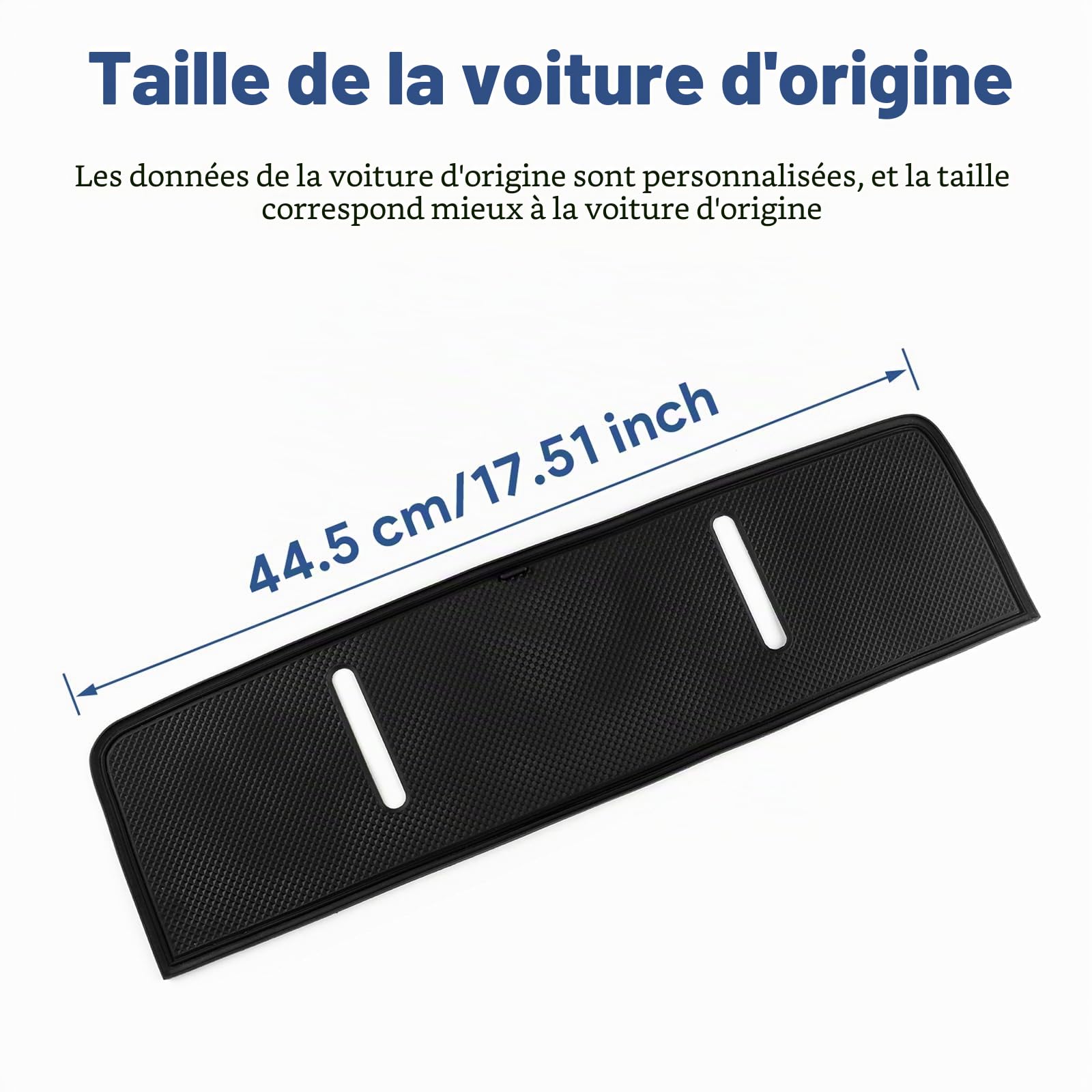 KUNGKIC Tapis Antidérapant pour Plateau de Siège Passager for Hyundai Tucson 2025 Accessories en Silicone Mat Rubber Mat (Noir)