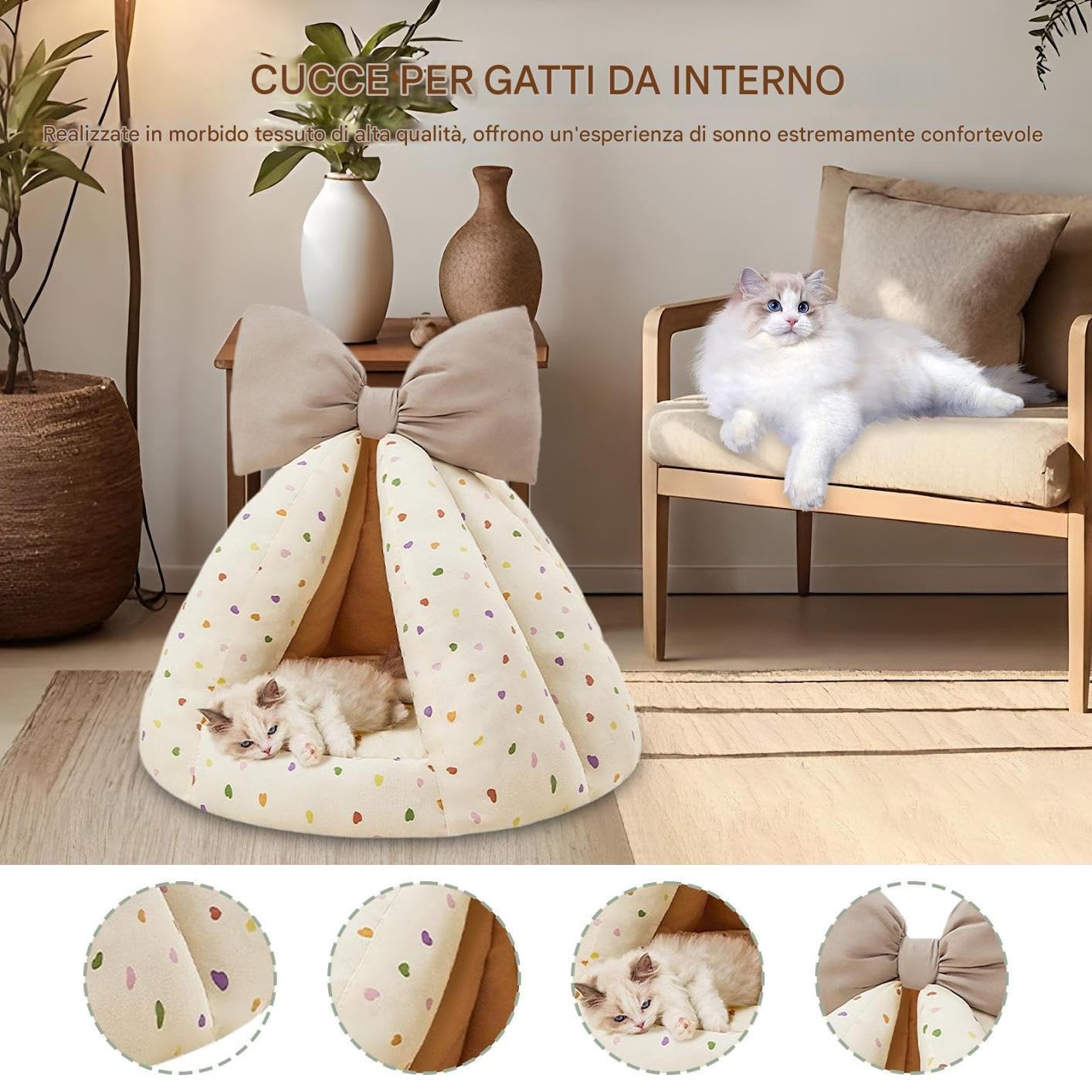 Letti Per Gatti A Forma Di Tana,Morbida e Confortevole Casa Privata per Dormire - Casa per Gatti da Interno | Per Interno, Esterno, Inverno, All'Aperto, Viaggio, Camera Da, Balcone