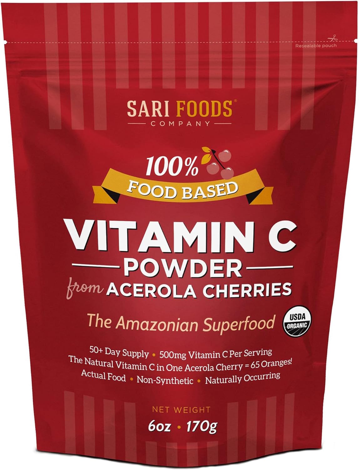Buy Organic Acerola Cherry Powder Natural Vitamin C Complex Powder