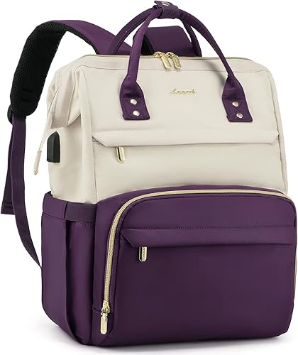 LOVEVOOK Mochila para computadora portátil para mujer, mochilas elegantes de negocios de 17 pulgadas, bolsas de médico para enfermera, mochila