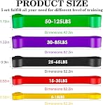 Resistance Bands - Pull Up Bands - Workout Bands for Resistance Training, Men's Heavy Duty Exercise Bands, Stretching Bands for Pull-up Assistance, Long Resistance Band Set with Handles & Door Anchor