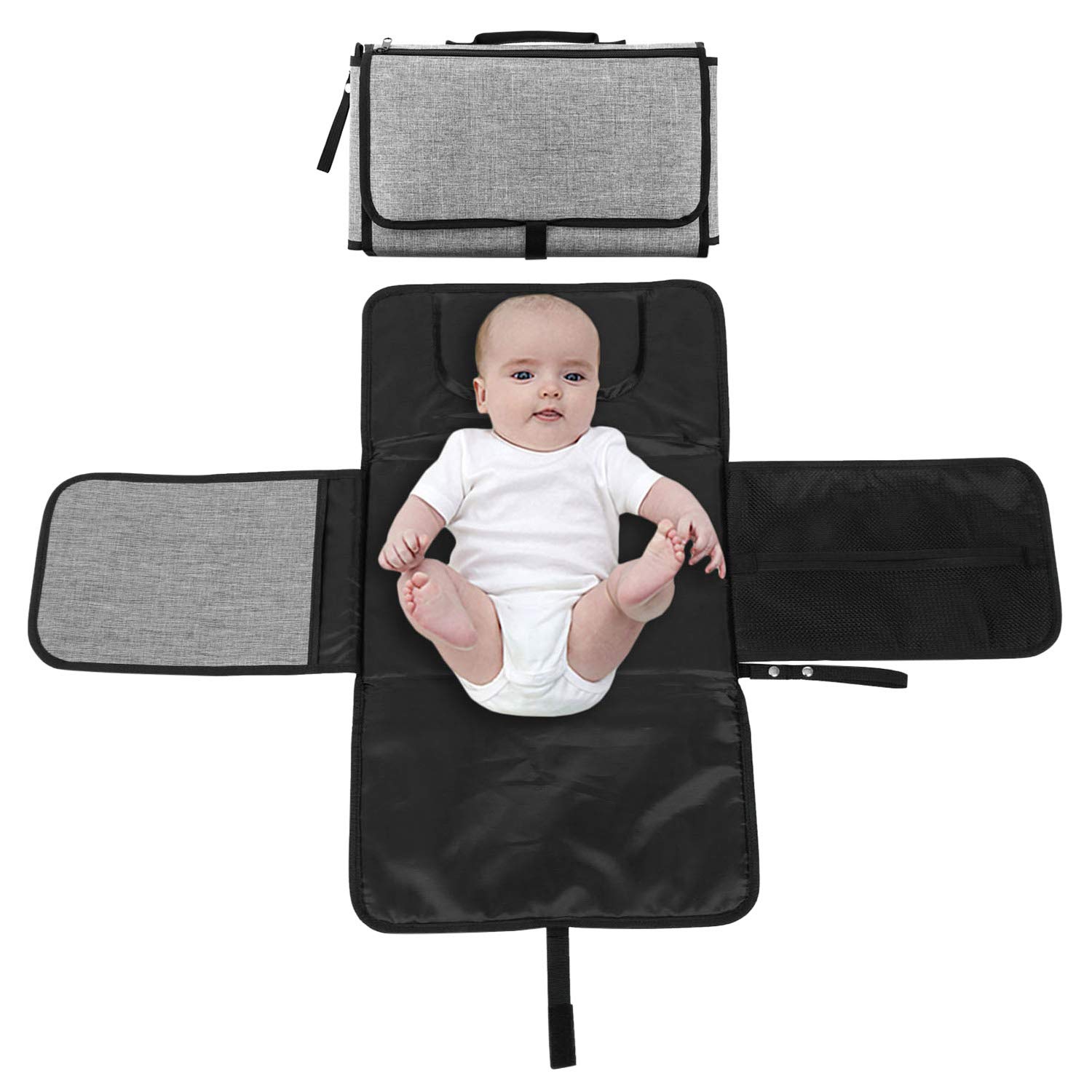 Matelas à Langer Pliable Pour Bébé - Portable, Imperméable, Doux - Essentiel Pour Les Sorties Avec Bébé