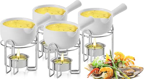 Artestia Butter Warmer with Handle for Seafood Set of 4