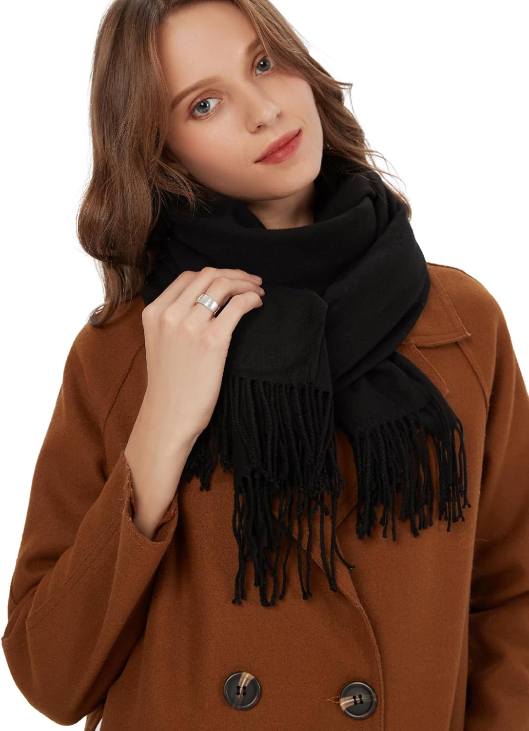 Pashmina Shawl Wrap Soft Cashmere Feel Blanket Scarf for Women, Wedding & Evening Wrap, Winter Warm Fashion Scarves - Image 2