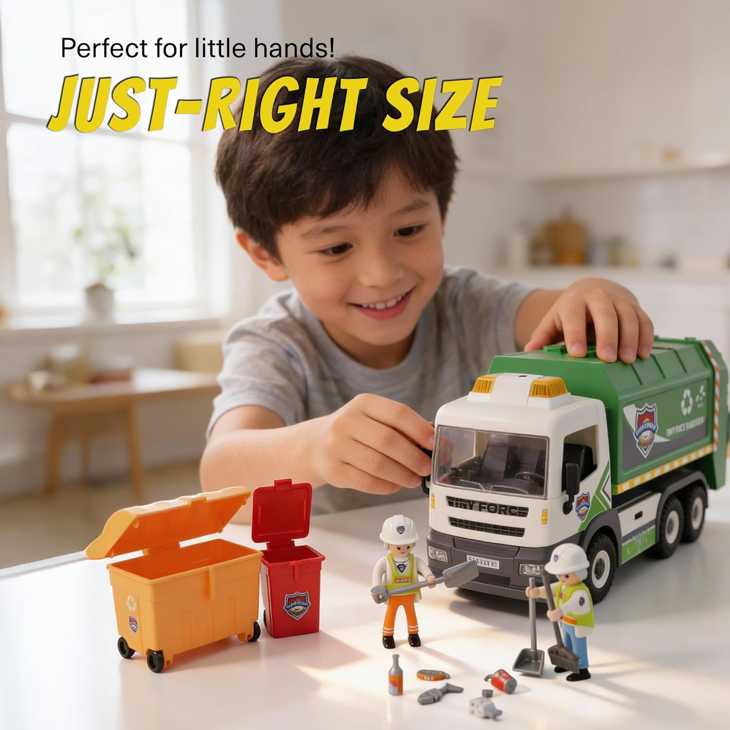Toy Sanitation Truck – Garbage, Trash & Dump Truck Toy for Toddlers, Kids & Boys Gifts | Fun, Durable, and Educational Play