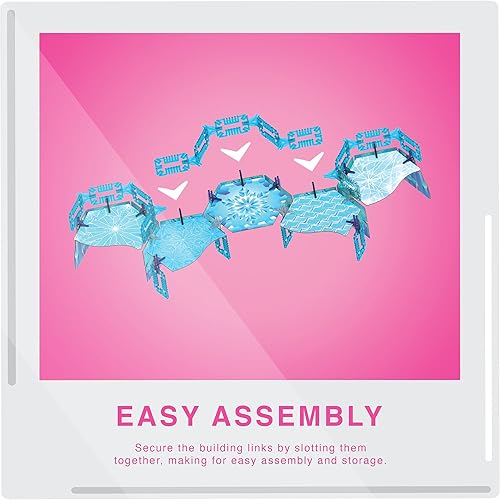 Miniatura 4 de Enchanted Ice Castle | Juego de juego Build-Your-Own Magical Kingdom, rompecabezas 3D para niños, juguetes STEM para niñas de 6 a 7 años en adelante