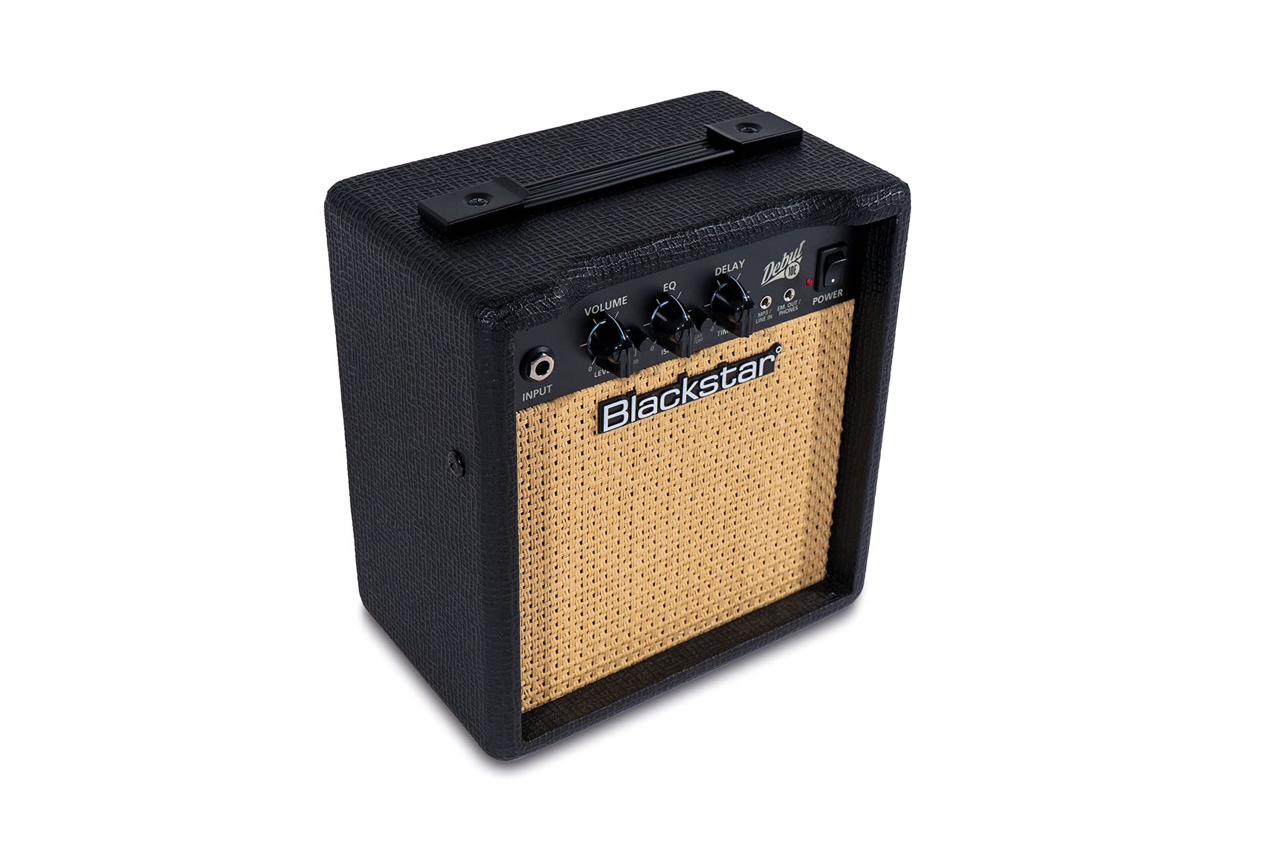 Blackstar Debut 10E - Amplificatore per chitarra elettrica per principianti con effetto ritardo, ingresso cuffie da 10 Watt, riproduzione MP3 (nero)