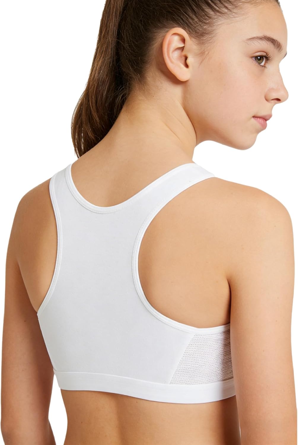 Racerback Sports Bra for Teen Girls High Impact Padded Bras Yoga Gym Workout Crop Tank Top