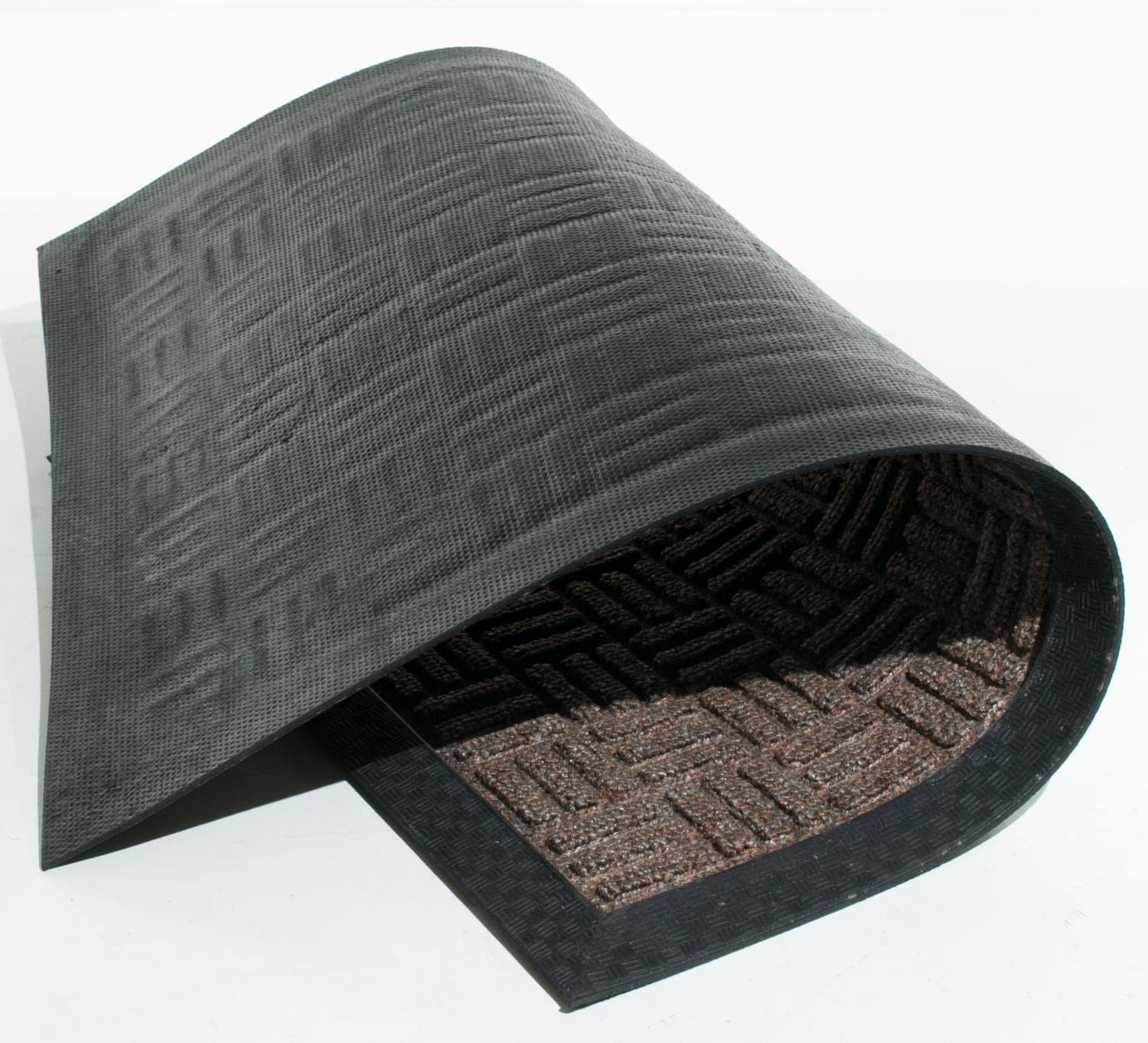 Imports Decor Synthetic Rubber Mat, 16-Inch by 24-Inch, Brown
