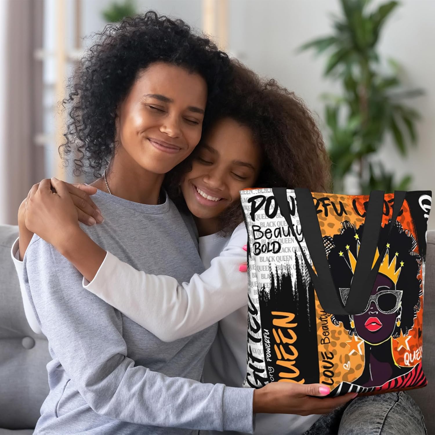 Inspirational Tote Bag For Women African American Tote Bags For Women Work Laptop Travel Gym Canvas Bags With Zipper - Image 3