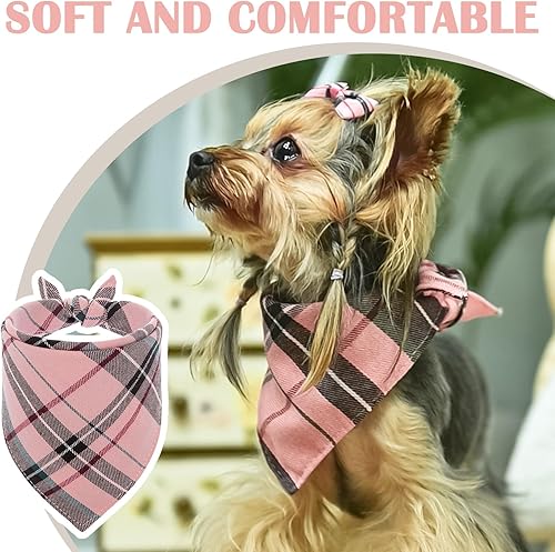 Miniatura 4 de PUPTECK Collar de cuero para perros pequeños, collar de cachorro XS, accesorios para hembras y niños, conejos, gatos, rosa, 7.8-10 pulgadas