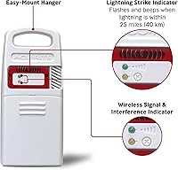 Vista 14 de Estación meteorológica de color con pronóstico, temperatura, humedad de AcuRite 02027 A1.