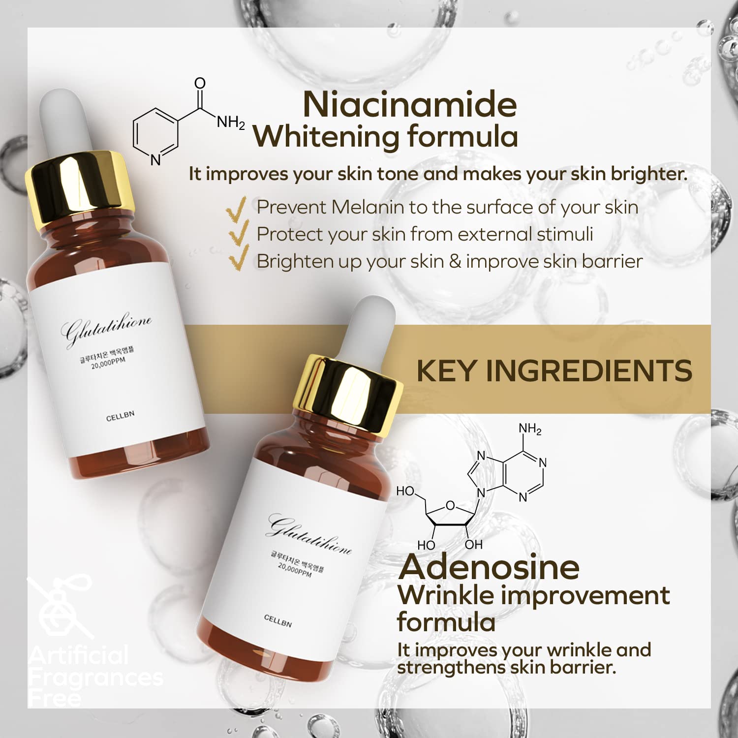 CELLBN Glutathione Ampoule Serum for Dark Spot Corrector | Whitening &  Anti-Wrinkle