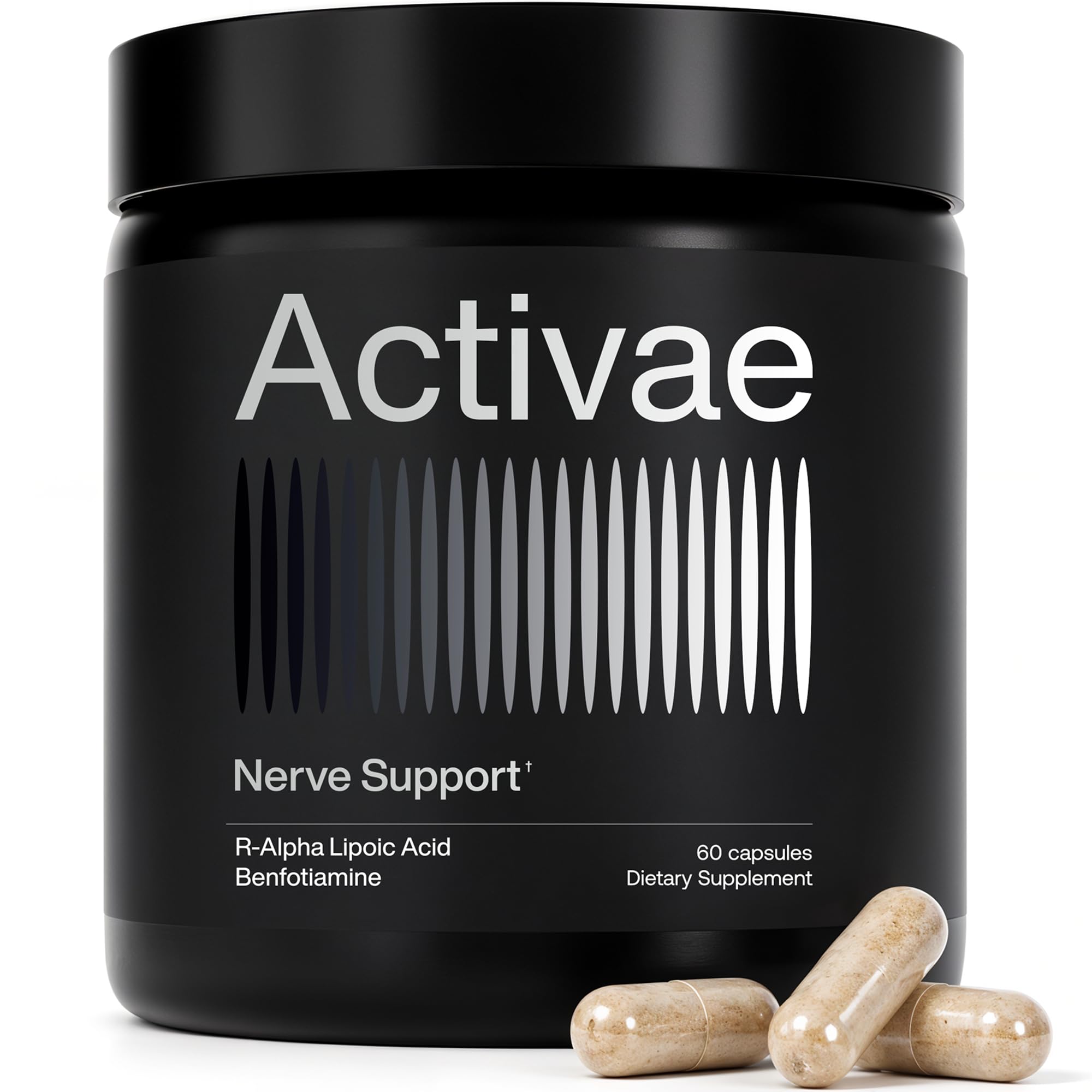 Nerve Support for Healthy Nerve Function - Stabilized R-Alpha Lipoic Acid, Benfotiamine, Methyl B12, B6 & 5-MTHF - Supports Hands & Feet - Physician-Formulated, Lab-Tested - 60 Capsules