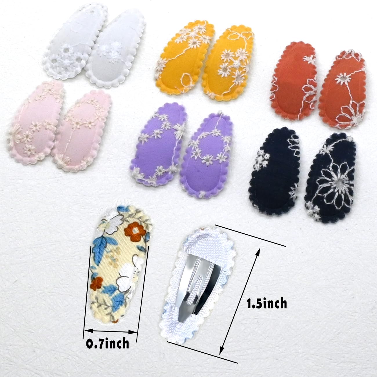 50 fermagli per capelli a scatto per bambine da 3,8 cm antiscivolo avvolti forcine per capelli piccole clip per accessori per capelli per bambini
