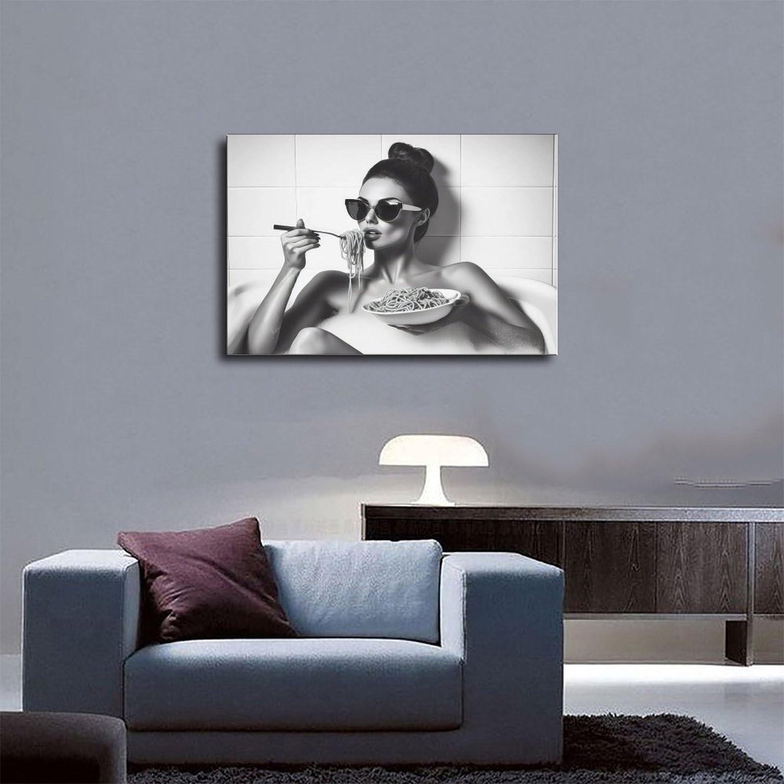 Divertente decorazione da parete per bagno (2) poster su tela per camera da letto regalo