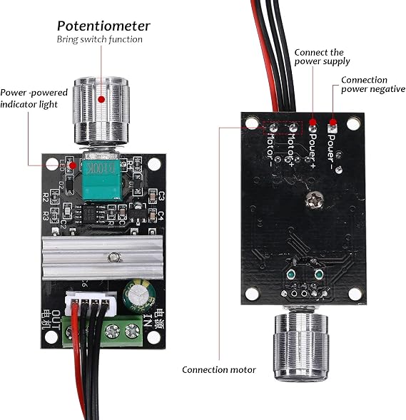 1203BB 6V 12V 3A 80W DC Motor Speed Controller (PWM) Adjustable Motor Driver