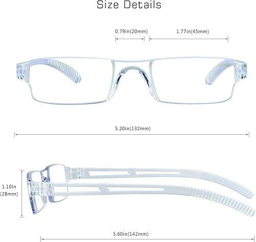 Miniatura 3 de VisionGlobal 5 pares de anteojos de lectura, anteojos con filtro de luz azul, anteojos de lectura para computadora para mujeres y hombres, marco de