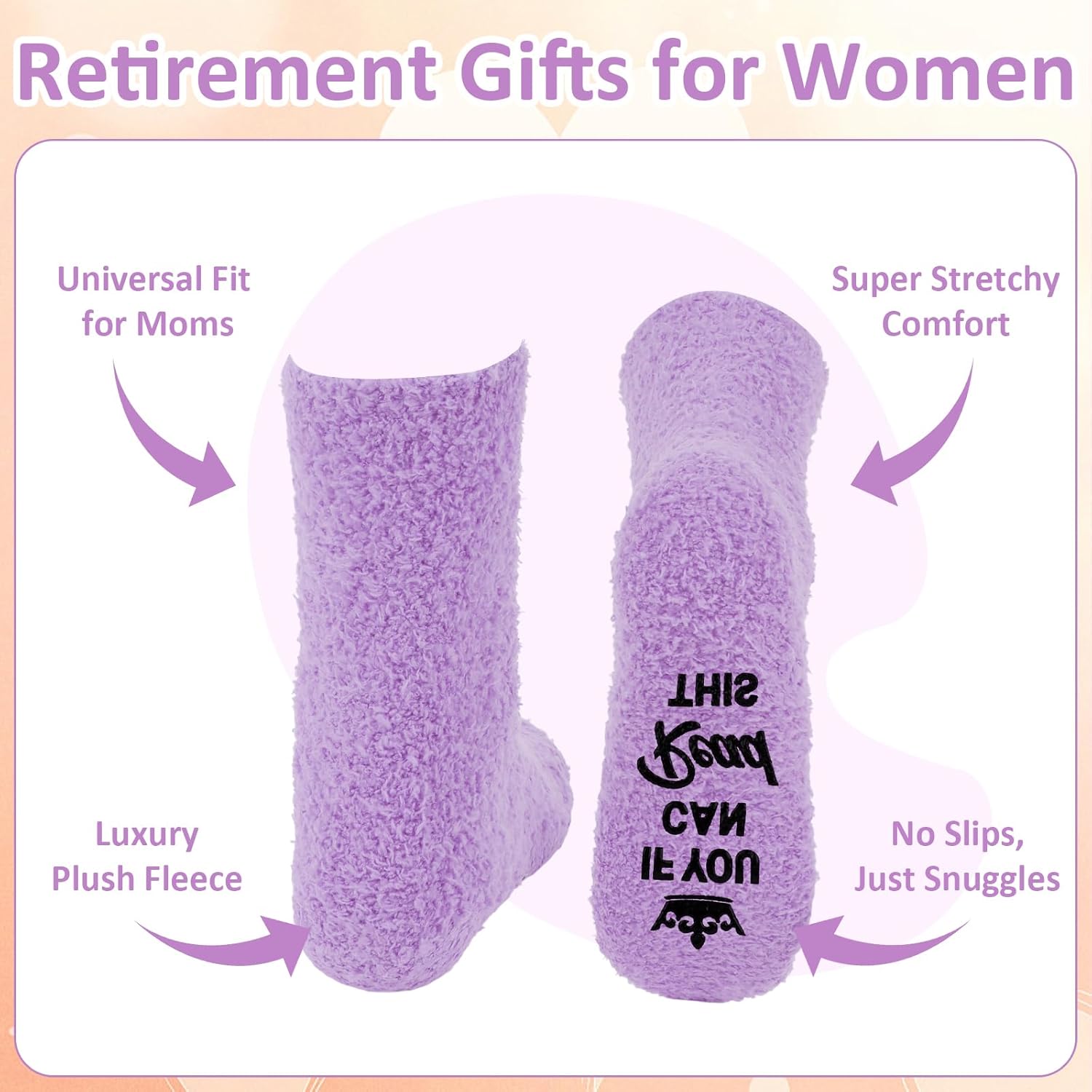 AMCAMI Fuzzy Socks- Funny Retirement Gifts, Cupcake Gift Box - Perfect for Retired Teachers, Moms (Women's Sizes 6-10) - Image 4